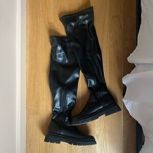 Steve Madden over the knee chunky boots